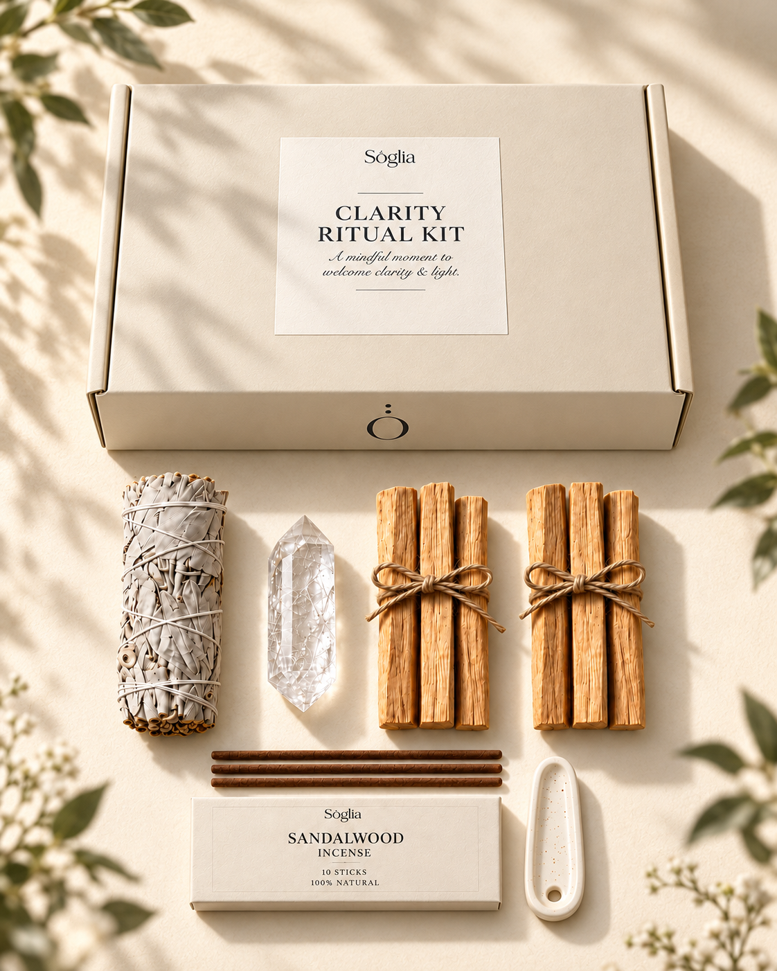 Palo Santo, White Sage & Incense Clarity Ritual Kit